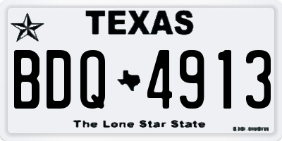 TX license plate BDQ4913