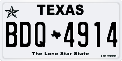TX license plate BDQ4914