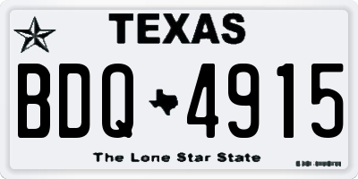 TX license plate BDQ4915