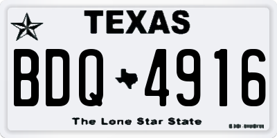 TX license plate BDQ4916