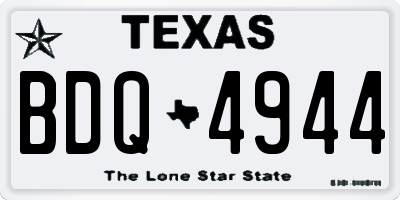 TX license plate BDQ4944