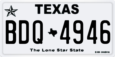 TX license plate BDQ4946