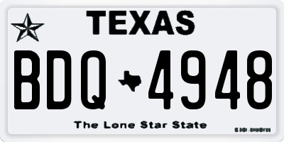 TX license plate BDQ4948