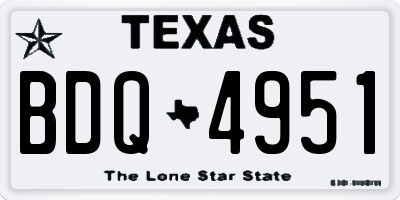 TX license plate BDQ4951
