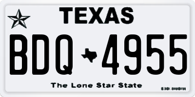 TX license plate BDQ4955