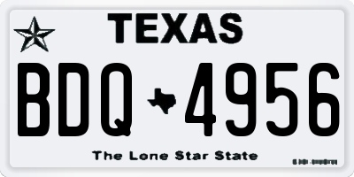 TX license plate BDQ4956