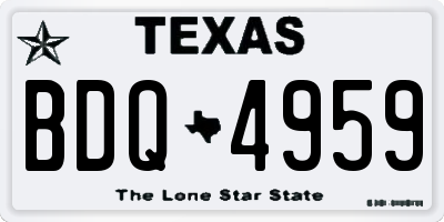 TX license plate BDQ4959