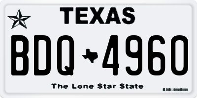 TX license plate BDQ4960