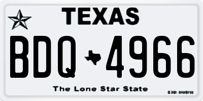 TX license plate BDQ4966