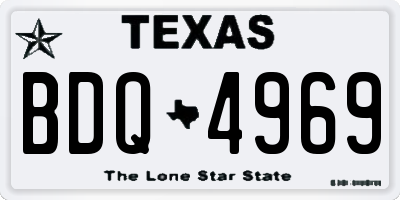 TX license plate BDQ4969