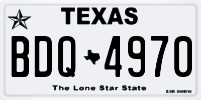 TX license plate BDQ4970