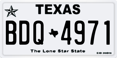 TX license plate BDQ4971