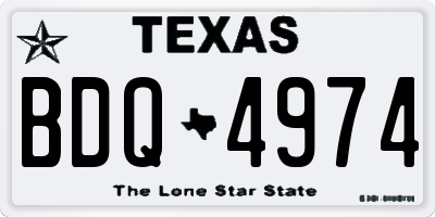 TX license plate BDQ4974