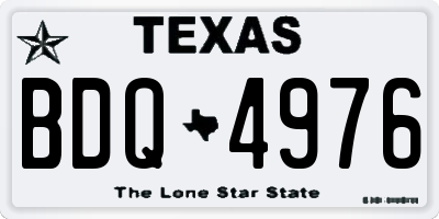 TX license plate BDQ4976