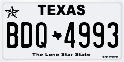 TX license plate BDQ4993