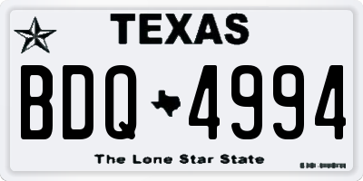 TX license plate BDQ4994
