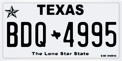 TX license plate BDQ4995