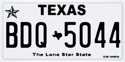 TX license plate BDQ5044