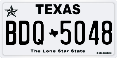 TX license plate BDQ5048
