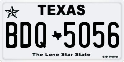 TX license plate BDQ5056