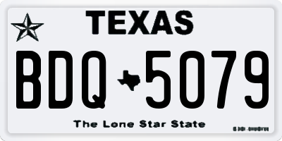 TX license plate BDQ5079