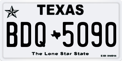 TX license plate BDQ5090