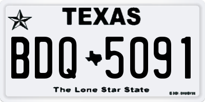 TX license plate BDQ5091