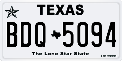 TX license plate BDQ5094