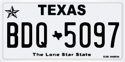 TX license plate BDQ5097