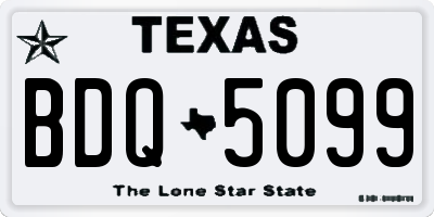 TX license plate BDQ5099