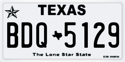 TX license plate BDQ5129