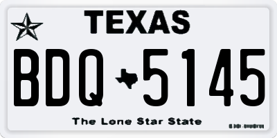 TX license plate BDQ5145