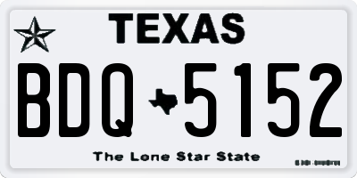 TX license plate BDQ5152