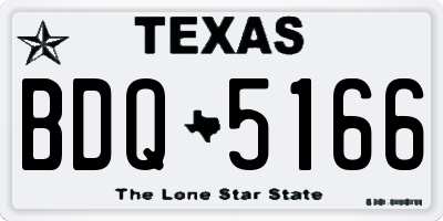 TX license plate BDQ5166