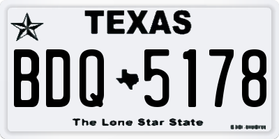TX license plate BDQ5178