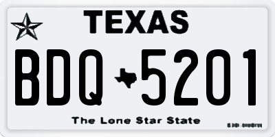 TX license plate BDQ5201