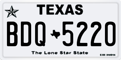 TX license plate BDQ5220
