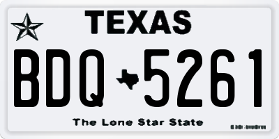 TX license plate BDQ5261