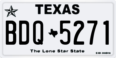 TX license plate BDQ5271