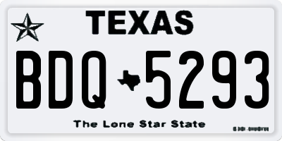 TX license plate BDQ5293