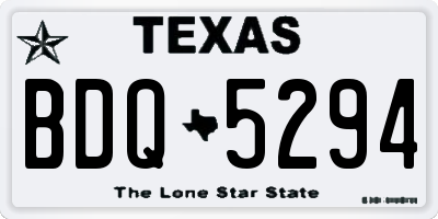 TX license plate BDQ5294