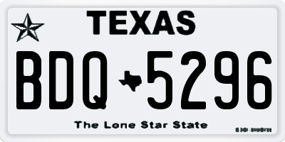 TX license plate BDQ5296