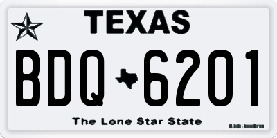 TX license plate BDQ6201