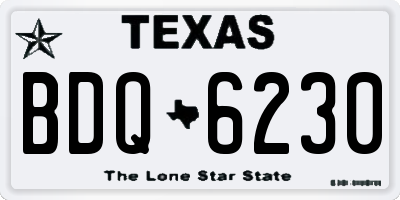 TX license plate BDQ6230