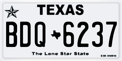 TX license plate BDQ6237