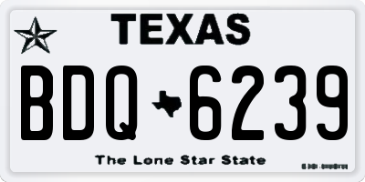 TX license plate BDQ6239