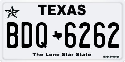TX license plate BDQ6262