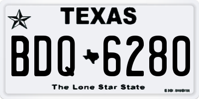 TX license plate BDQ6280