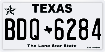 TX license plate BDQ6284