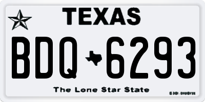 TX license plate BDQ6293